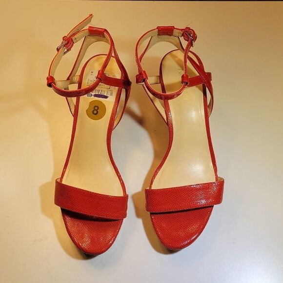 NINE WEST OPEN TOE ANKLE STRAP AND BUCKLE CLOSURE HEEL SANDAL - Picture 3 of 15